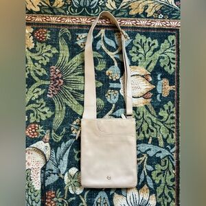 Radley London pink Beige Leather Crossbody Bag Expanding Zipper